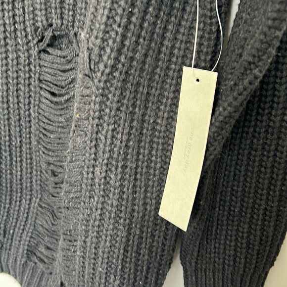 NWT One Grey Day Los Angeles Distressed Cyrus Pullover in Black Size Small - Picture 5 of 8